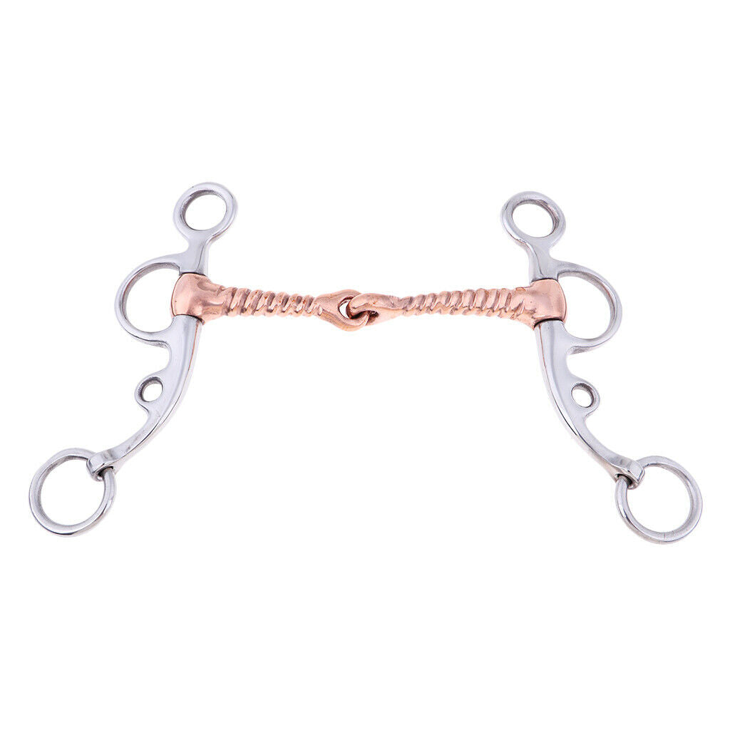 Stainless Steel 5inch Horse  with Screw Copper Inlay English Bit