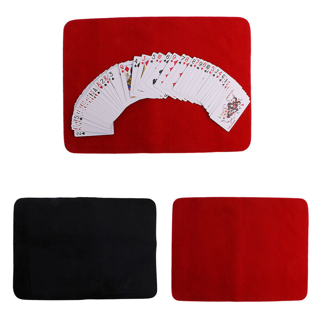 Black Pro Anti-Slip Poker Card Mat Pad Magic Tricks Magician Utility Prop