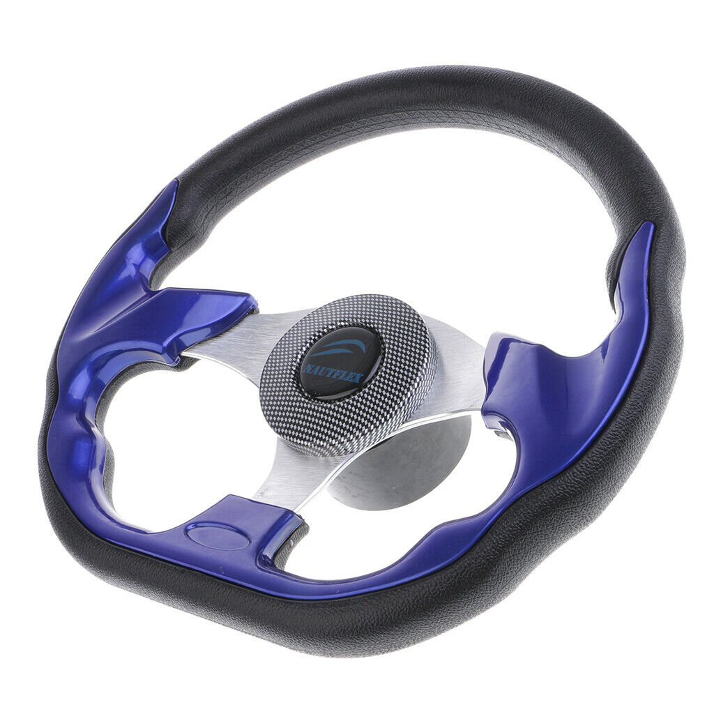 320mm Battle Style 3-spoke Marine Steering Wheel with Soft Foam Grip 3/4"