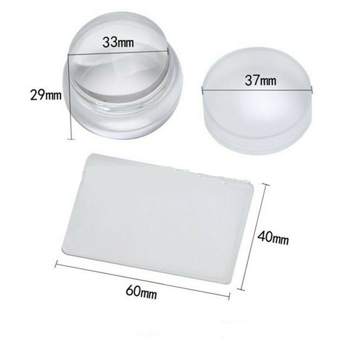 1 Set Clear Nail Art Stamping Transfer Stamper Scraper Plate Manicure Tools Kit