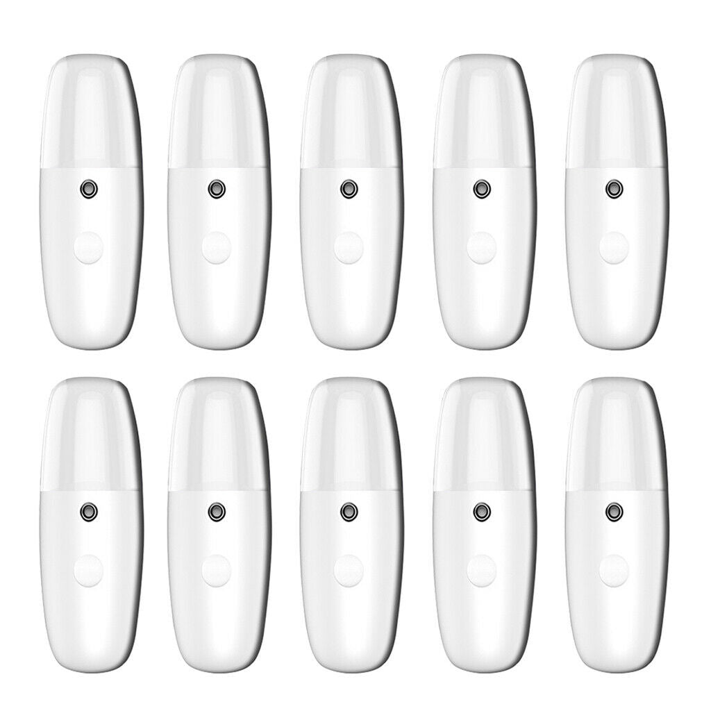 10x Handy Water Facial Mister 1oz Skincare Hydrating Nano Face Sprayer White