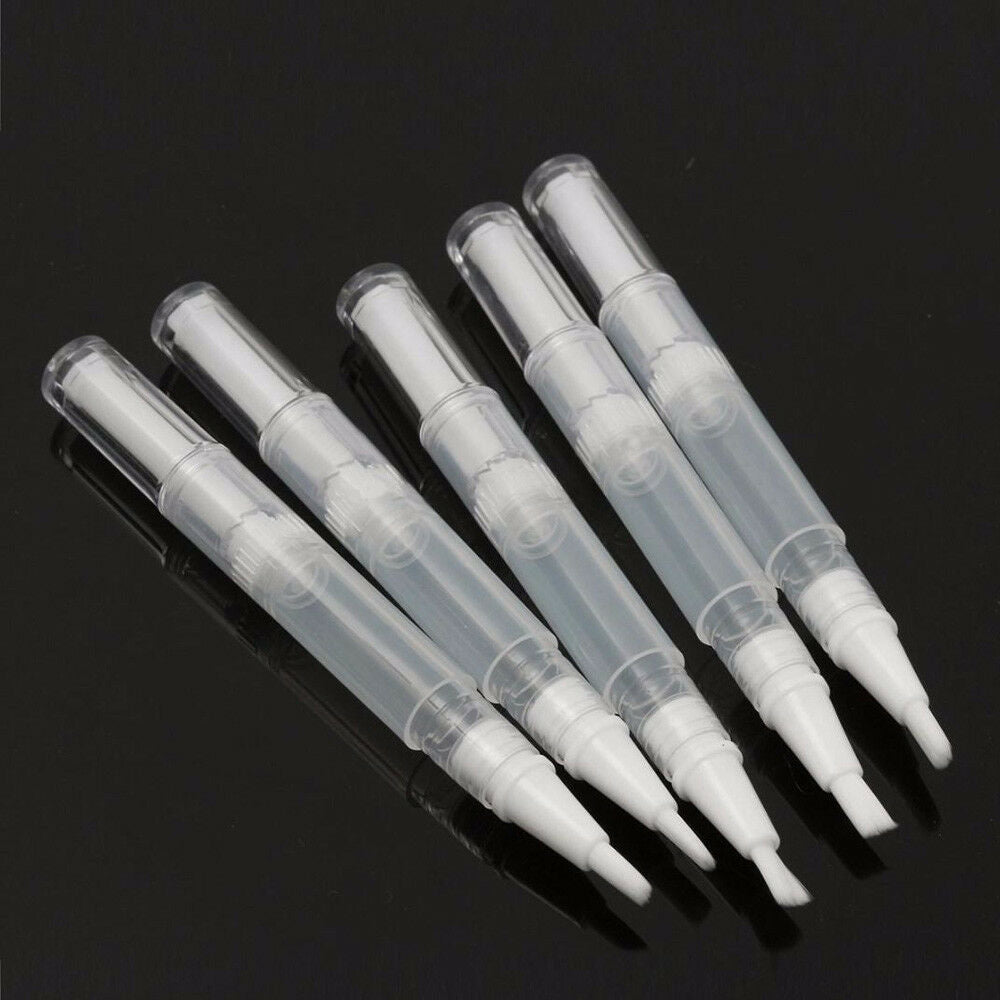 3ml Cuticle Oil Container Empty Twist Pen +Brush End Nail Polish Applicator Tool