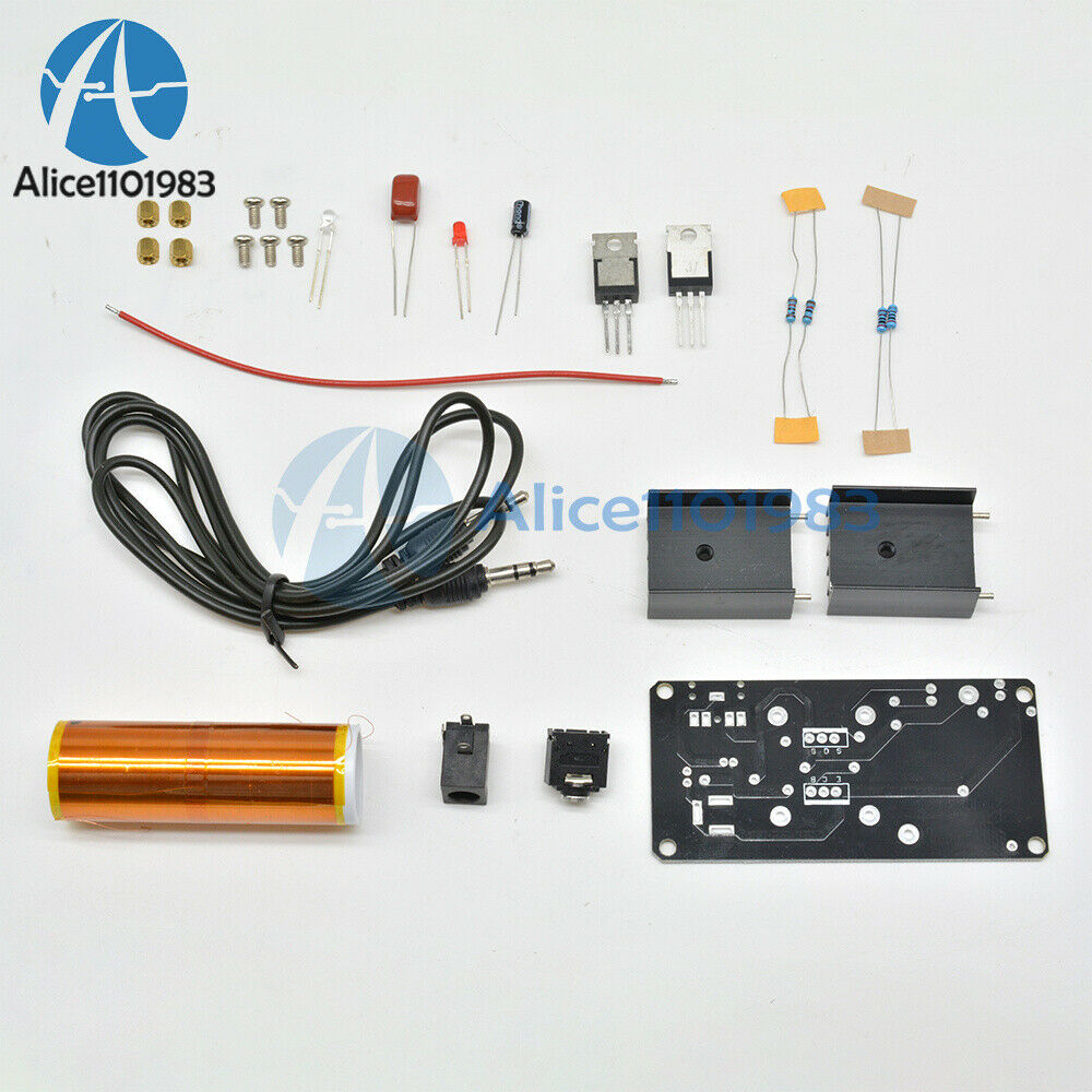 15W DIY Mini Tesla Coil Plasma Speaker Set Electronic Field Music Project Parts