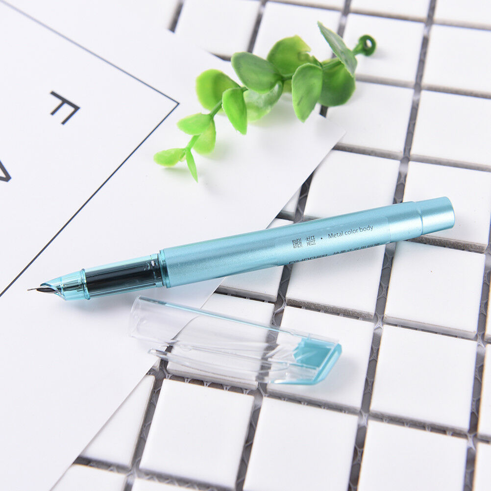 1X Plastic Calligraphy Fountain Pen Ink Pen For Writing Gift Korean Stati.l8
