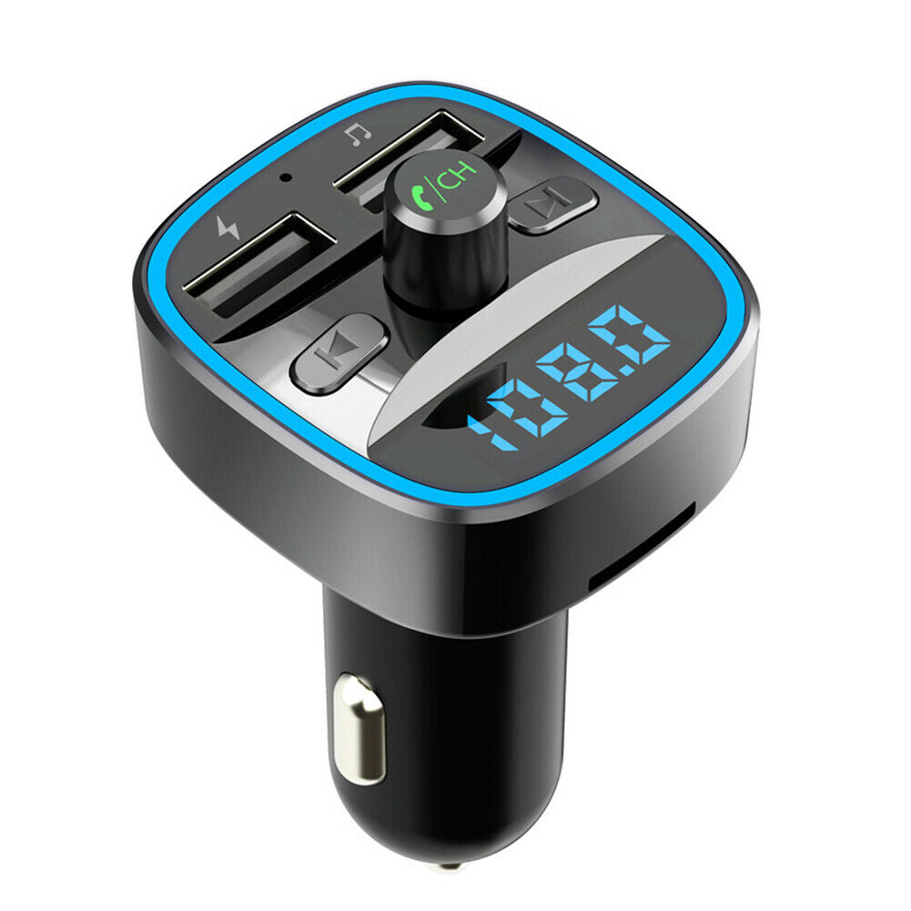 T25 Car Bluetooth 5.0 FM Transmitter Smart MP3 Player Fast Charging USB Charger