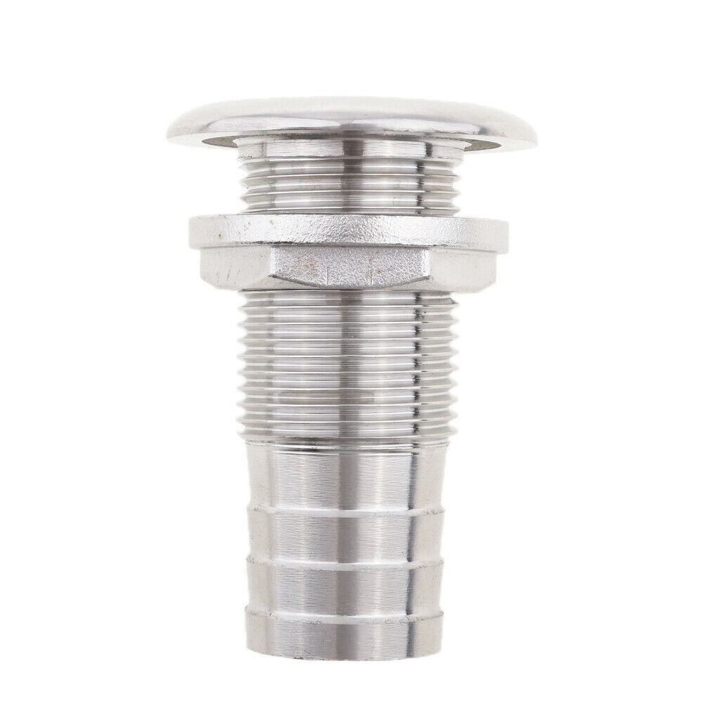 Marine Boat Thru-Hull Fitting Connector 316 Stainless Steel 1" Hose