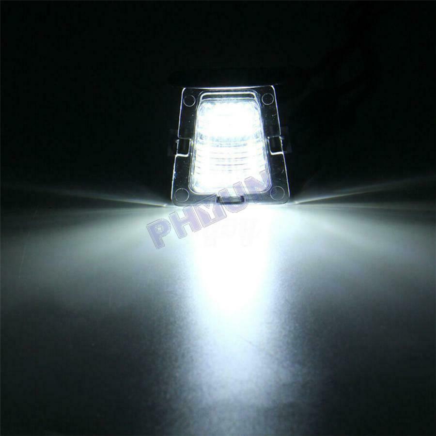 For 07-18 Jeep Wrangler JK Rear License Plate Light Bumper Lamp Clear Lens White