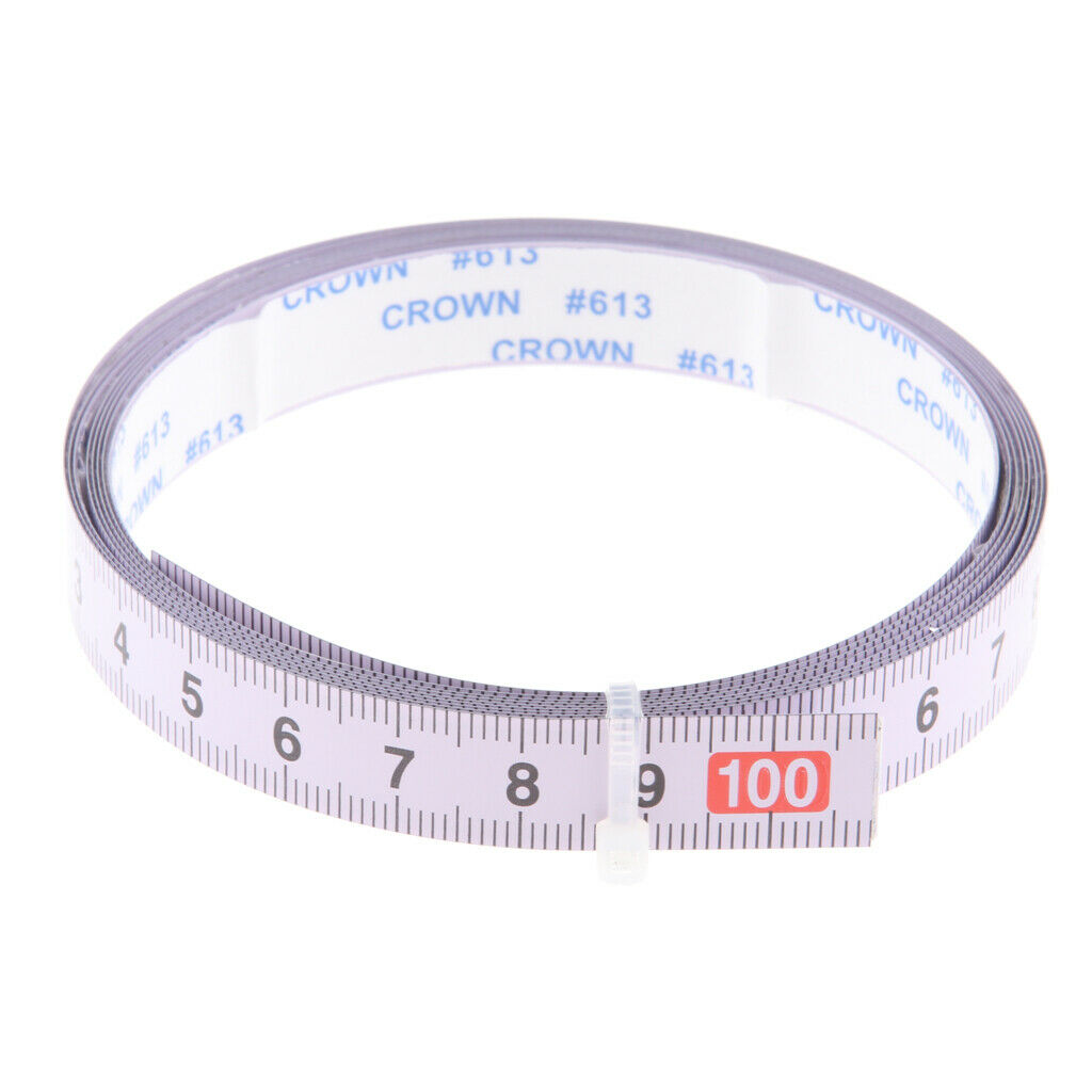 2 Pieces Miter Saw Track Tape Metric Ruler Middle(1M-0-1M) Positive (0-1M)