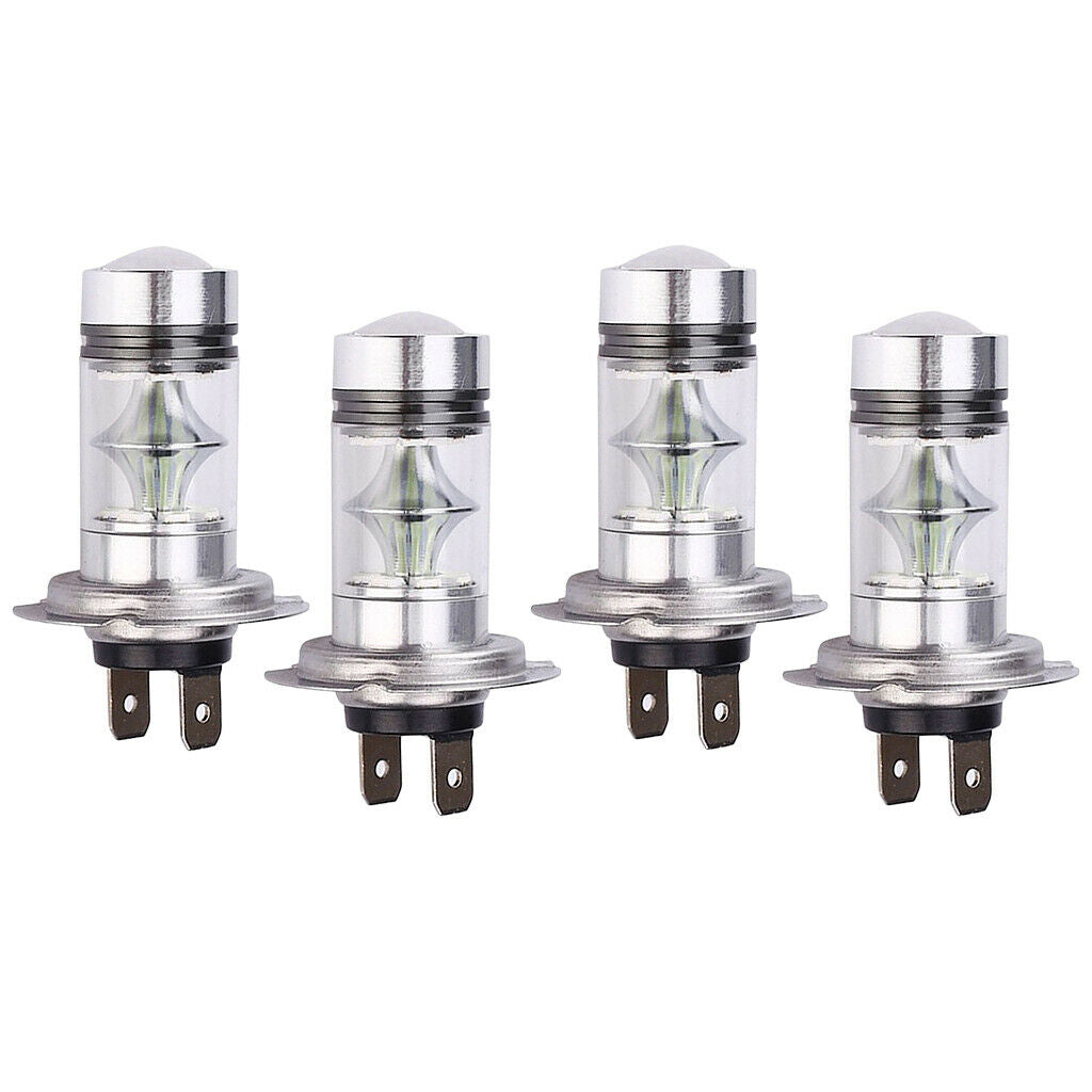 4Pcs Mini Bright 8000K 100W DC12V SMD Auto Foglight Lamp Bulbs Waterproof H7
