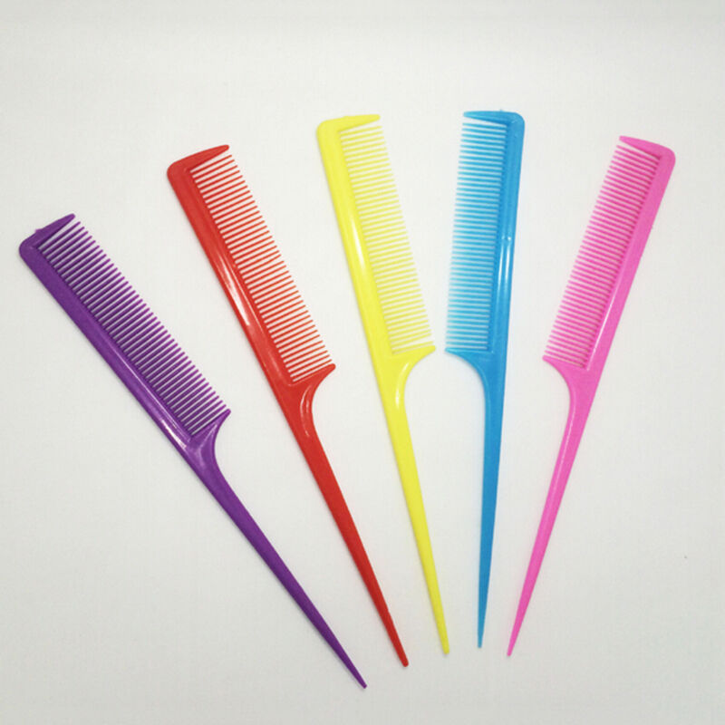 10Pcs Candy Colors Hair Make Care Combs Styling Pointed Rat Tail Com.l8