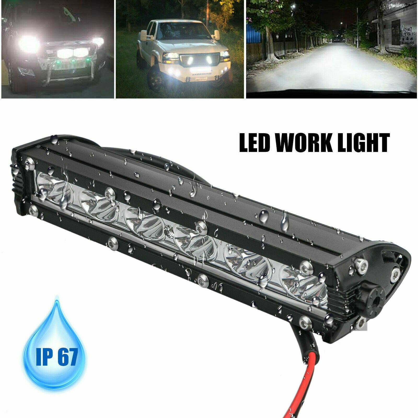 7'' 18W Spot LED Light Work Bar Lamp Driving for Fog Offroad SUV Car Boat Truck