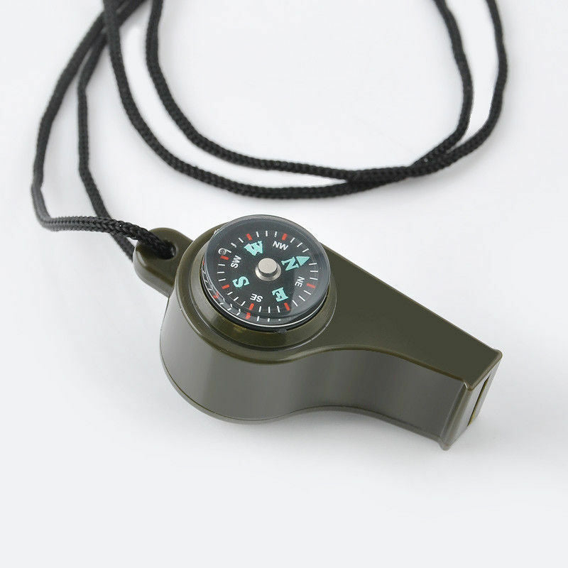 Outdoor 3 In 1 Whistle Compass Thermometer Camping Travelling Survival Tool
