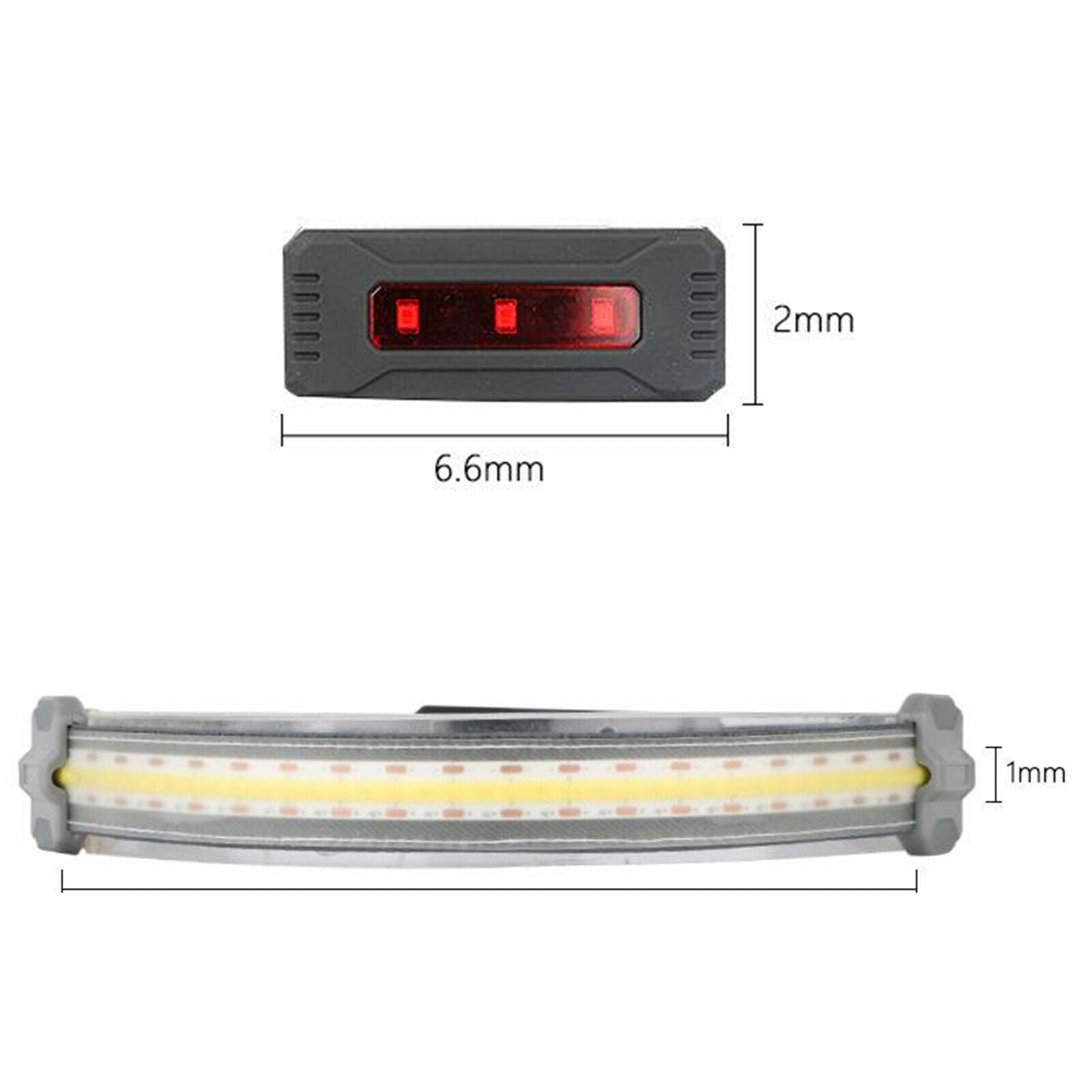Elastic Headlamp Strap Camping LED USB Rechargeable Headlight Head Lamp
