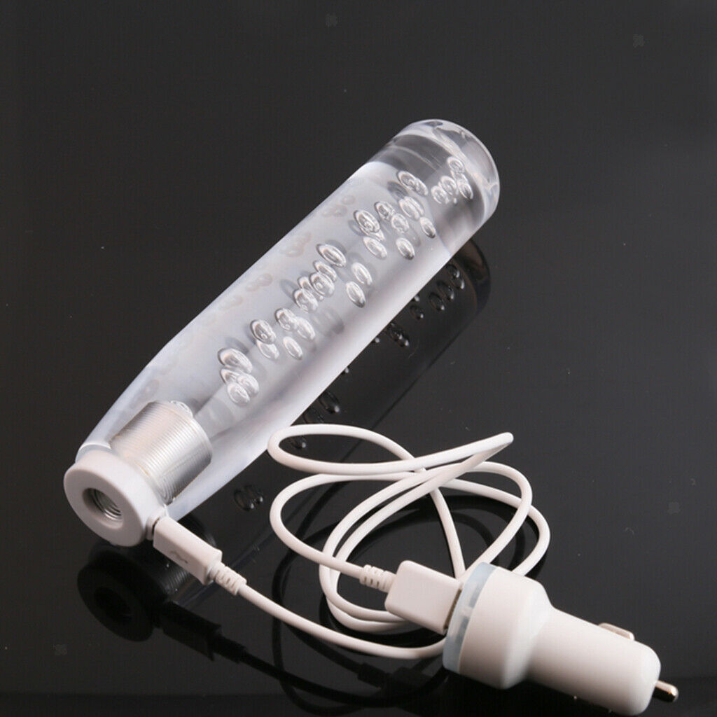 Universal Crystal Bubble LED Light Manual Gear Shift Knob Shifter 20cm