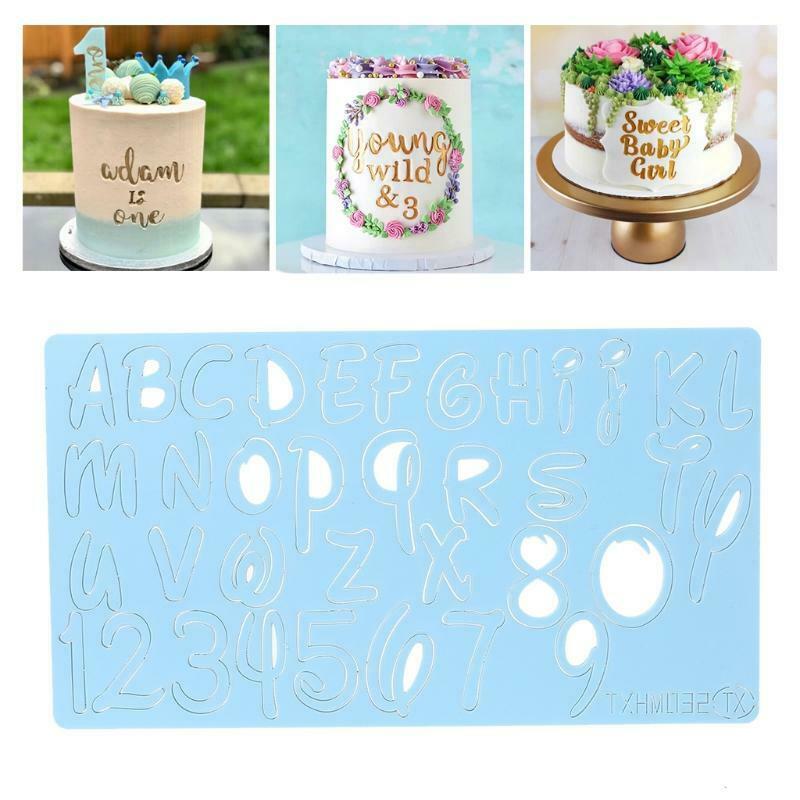 Cake Tool Acrylic Uppercase Alphabets Number Embossed Cutter Mold Cookie Stamp