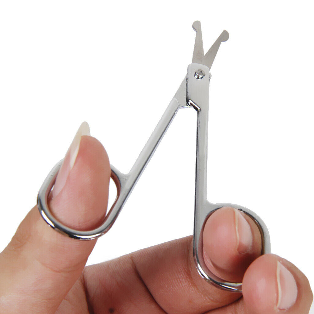 Round Tips Mustache Nose Hair Remover Scissor Trimmer
