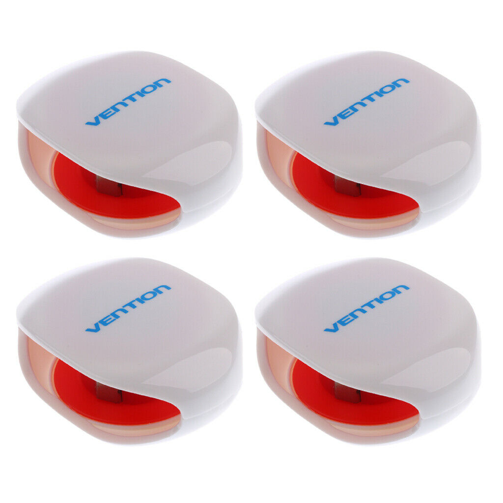 4x Vention Automatic Cable Winder Cord Organizer Holder for Headphones White