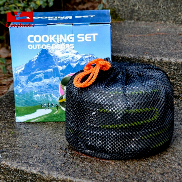Bowl SetOutdoor Camping Cookware Kit Hiking Picnic Cooking Equipment Pot Pan