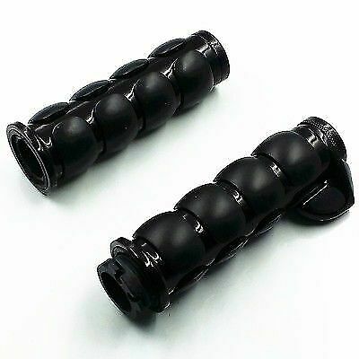 1" Handlebar Hand Grips Throttle Boss Cruiser Chopper Bobber Cafe Racer CB FL VT