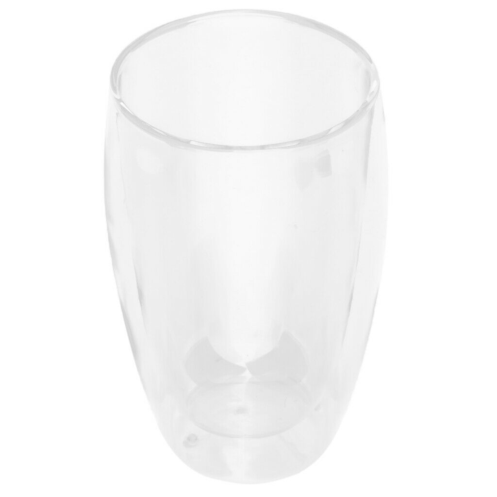 Double Layer Heat-Insulated Glass Transparent Glass Cup for Office 450ML