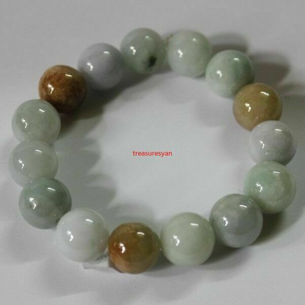 Certified Natural (Grade A) Jade Jadeite Multicolor Beaded Bracelet
