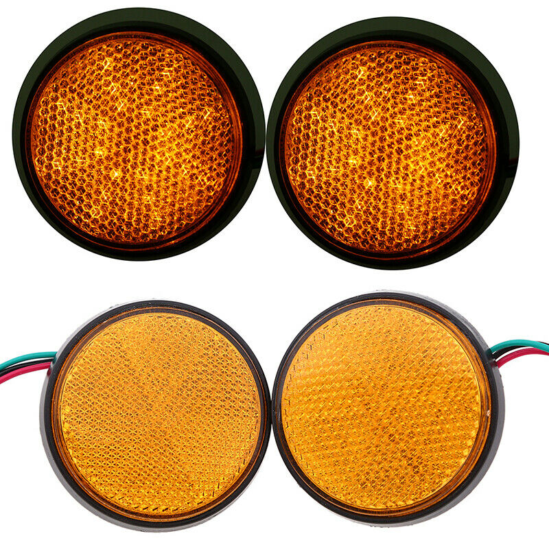 2.4" Waterproof Reflector Universal For Motorcycle Trailer Truck Boat Mailbox