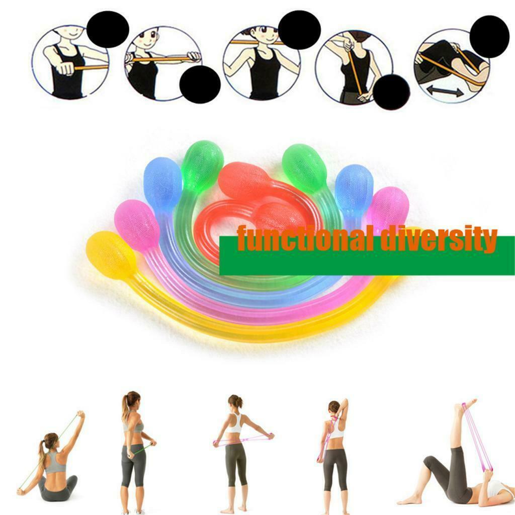 Yoga Fitness Gym Training Elastic Pull Stretch Resistance Band Rope Yellow