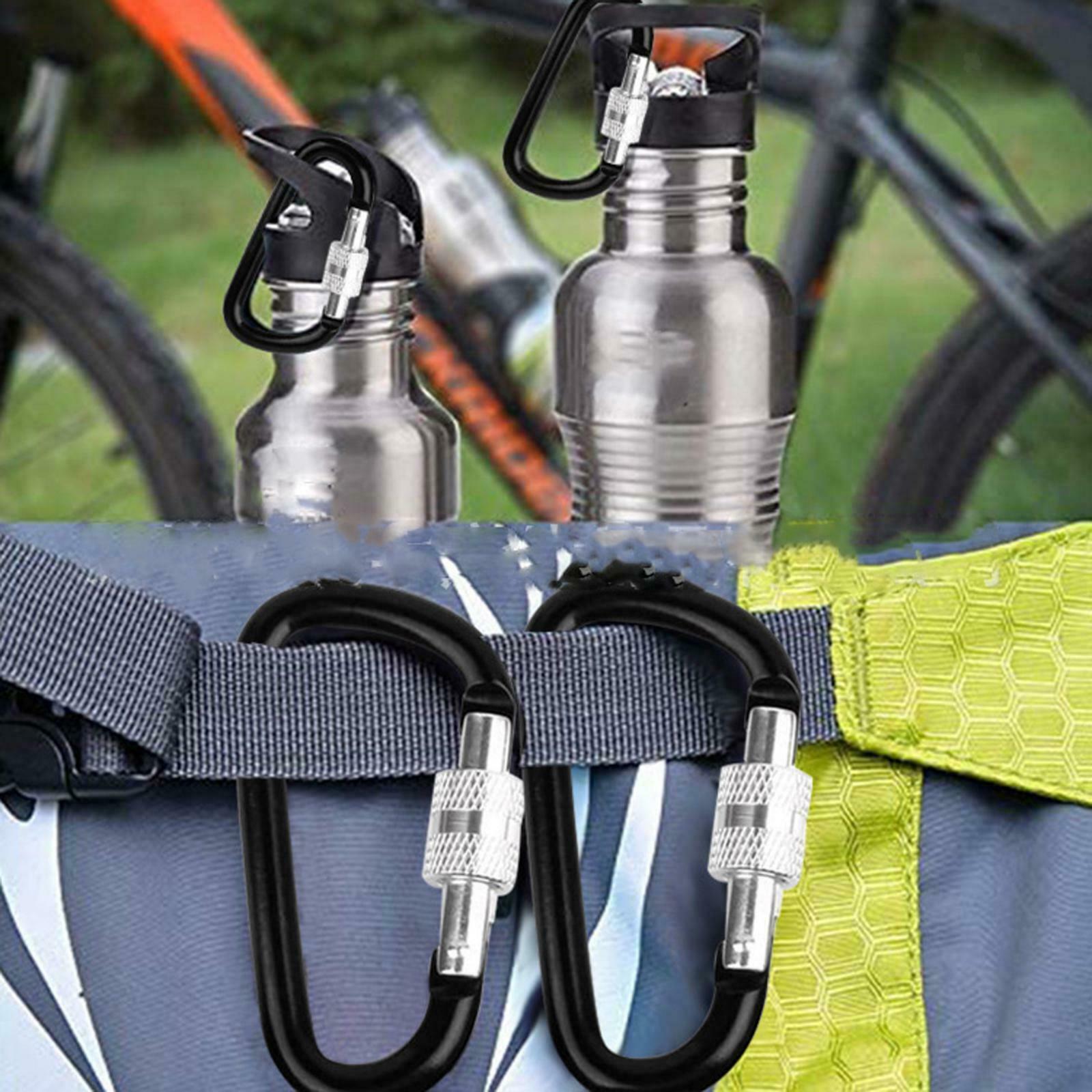 Anti-Rust Carabiner Clips Keychain Screwgate Travel D-Ring Buckle Clasp