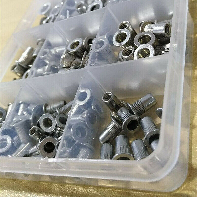 150Pcs M3 M4 M5 M6 M8 Aluminum Rivet Nut Kit Metric Cap Assort D9E8E8