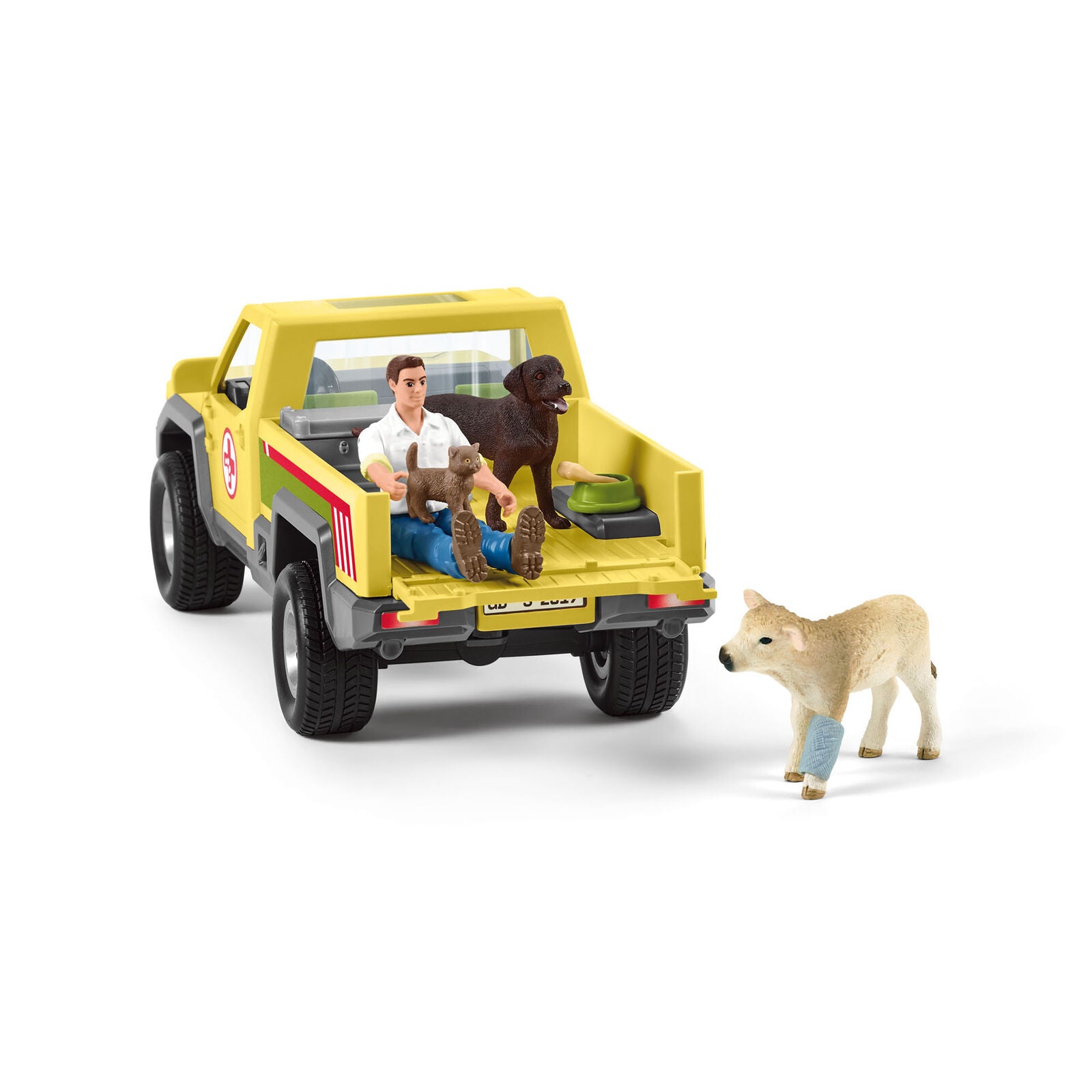42503 Schleich Veterinarian Visit at the Farm Vet Farm Life Plastic Animal Set