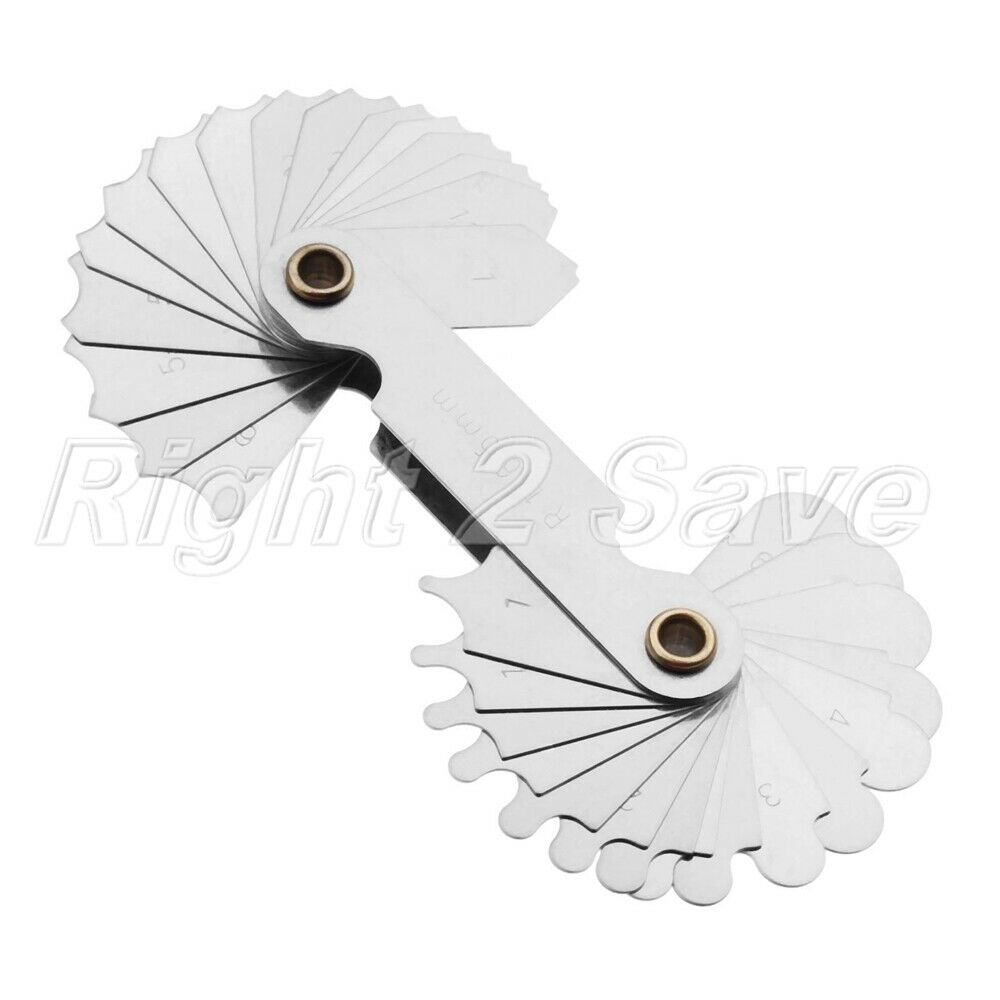 Folding 32 Blades R1-6.5mm Radius Gauge Gage Metalworking Measure Measuring Tool