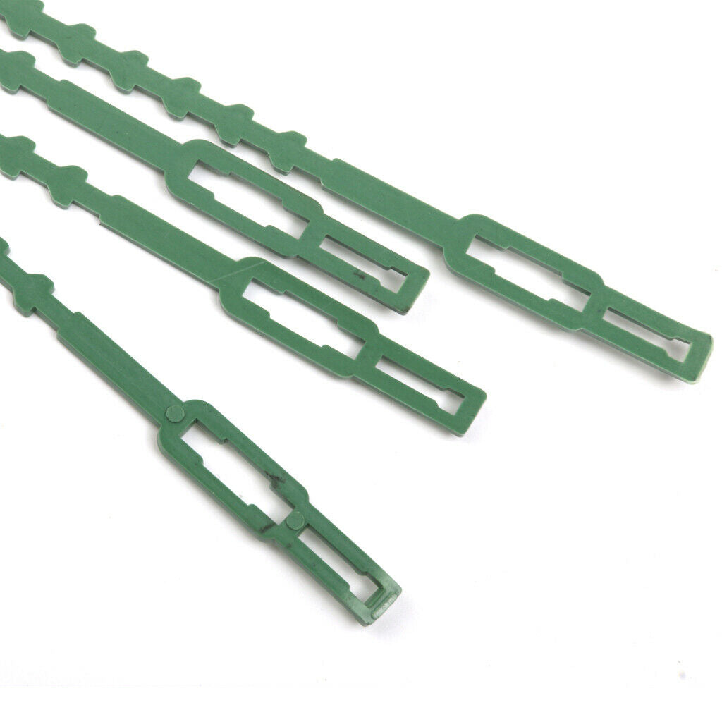 30pcs Green Garden Cable Ties Plastic Gardening Clips Climbers Twists Strips