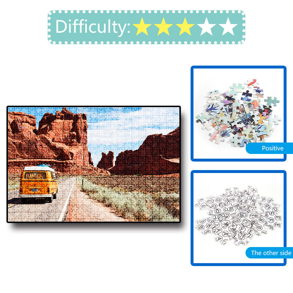 75 X 50cm 1000 Pieces Paper Jigsaw Puzzles Kit Travel Road Assembling Craft @