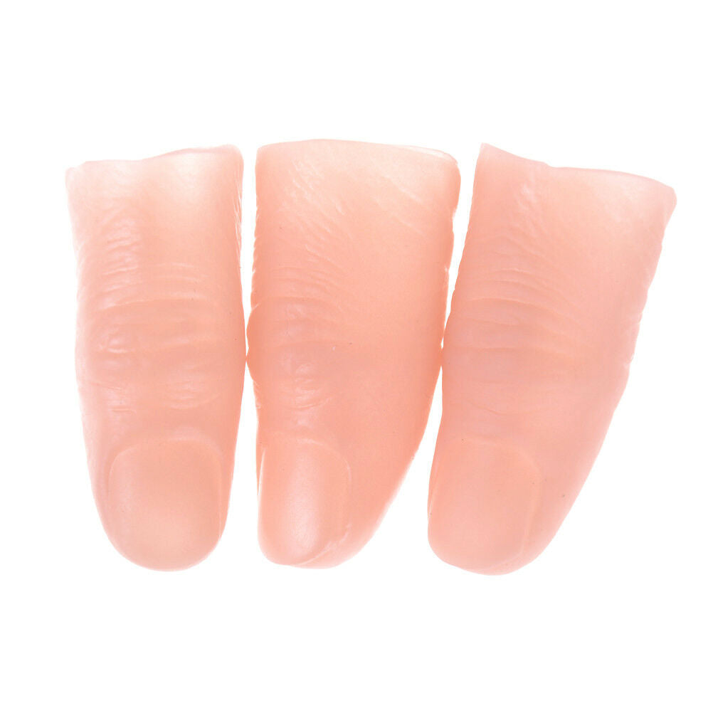 3Pcs Magic Thumb Tip Trick Rubber Close Up Vanish Appearing Magic Trick P.l8