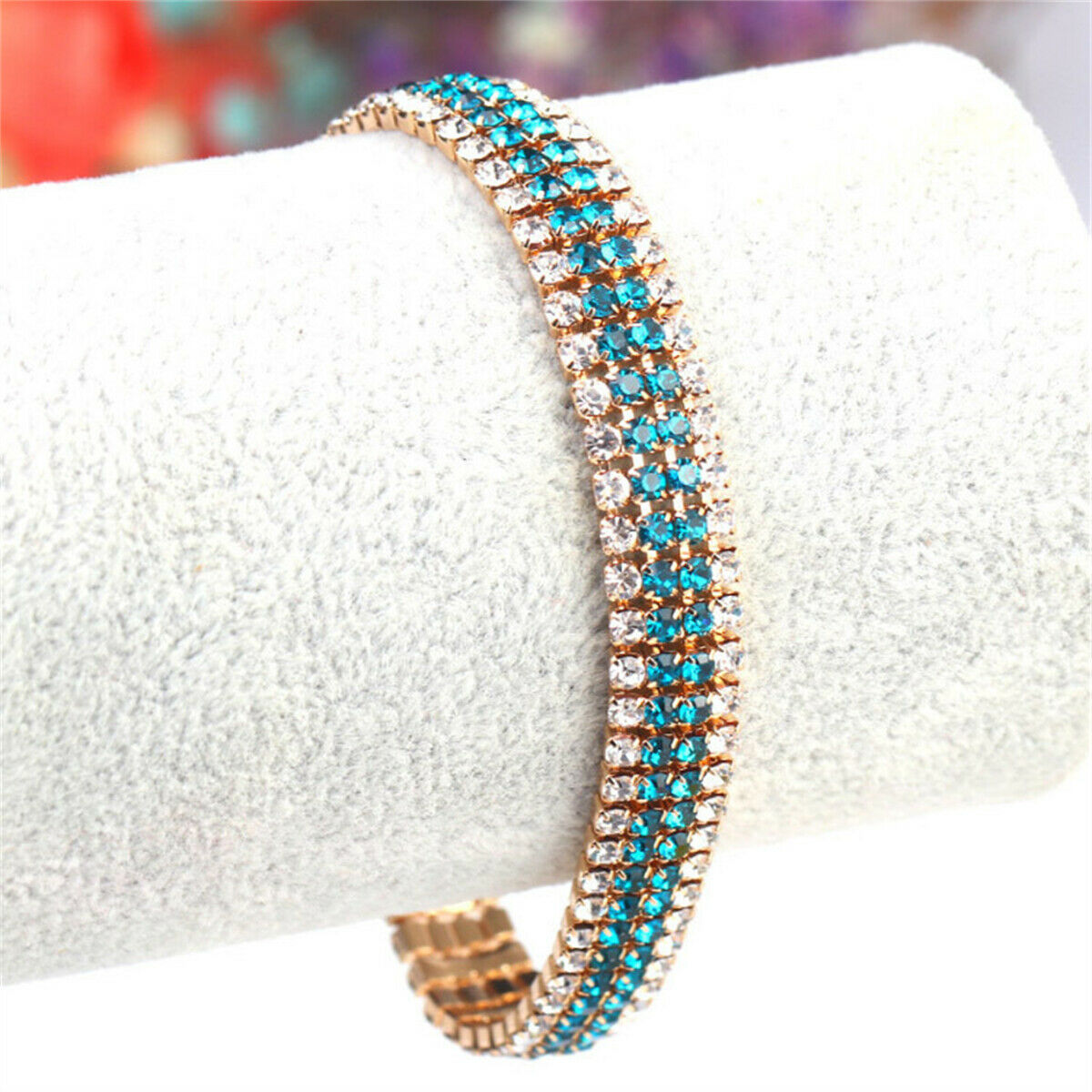 Fashion Women Luxury Crystal Rhinestone Bracelet Bangle Wedding Jewelry Gift