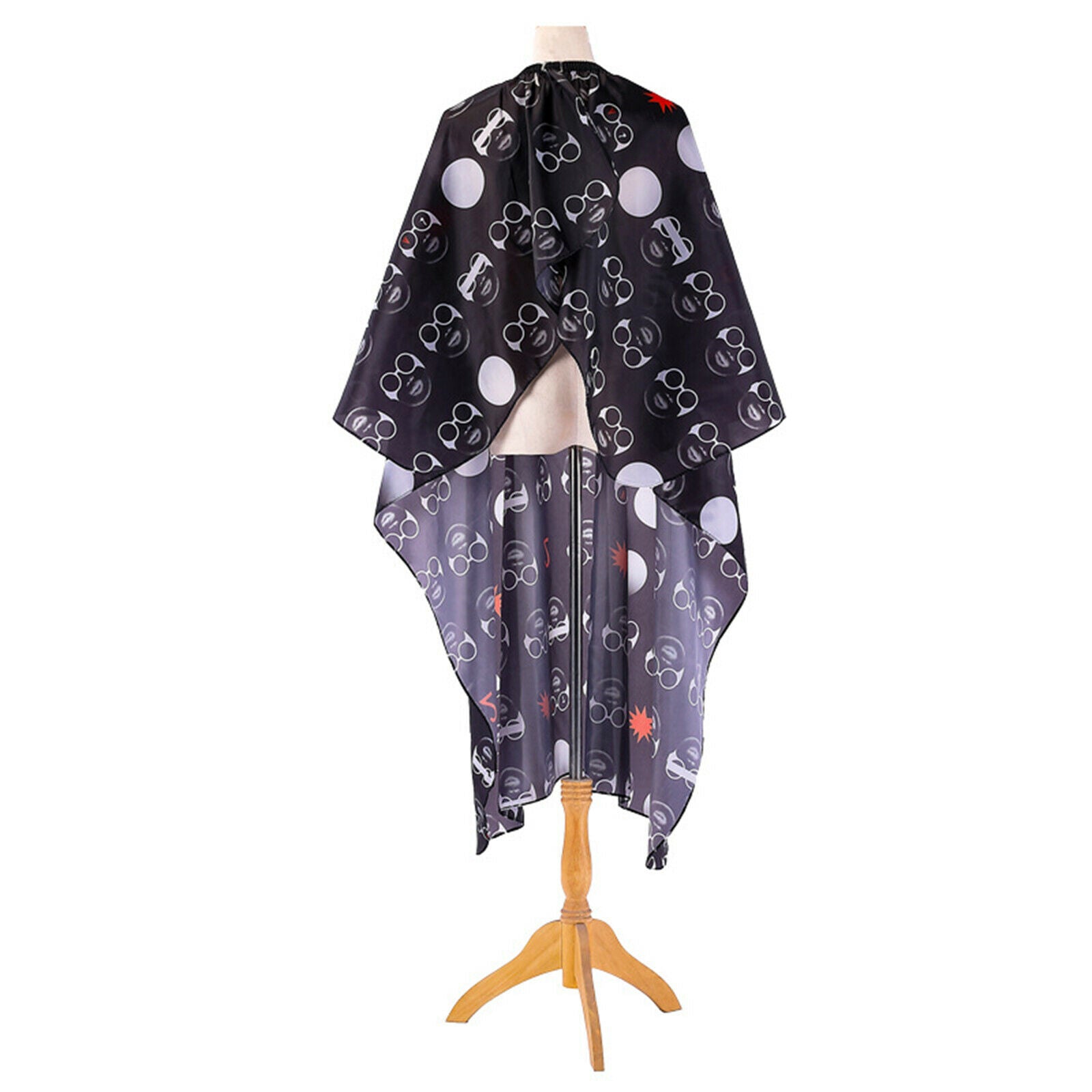 Hair Cutting Cape Glasses Print Waterproof Polyester for Adults 160x140cm