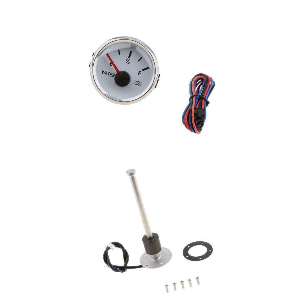 Boat 200mm Fuel & Liquid Level Gauge Sensor & 2" Water Level Indicator Gauge