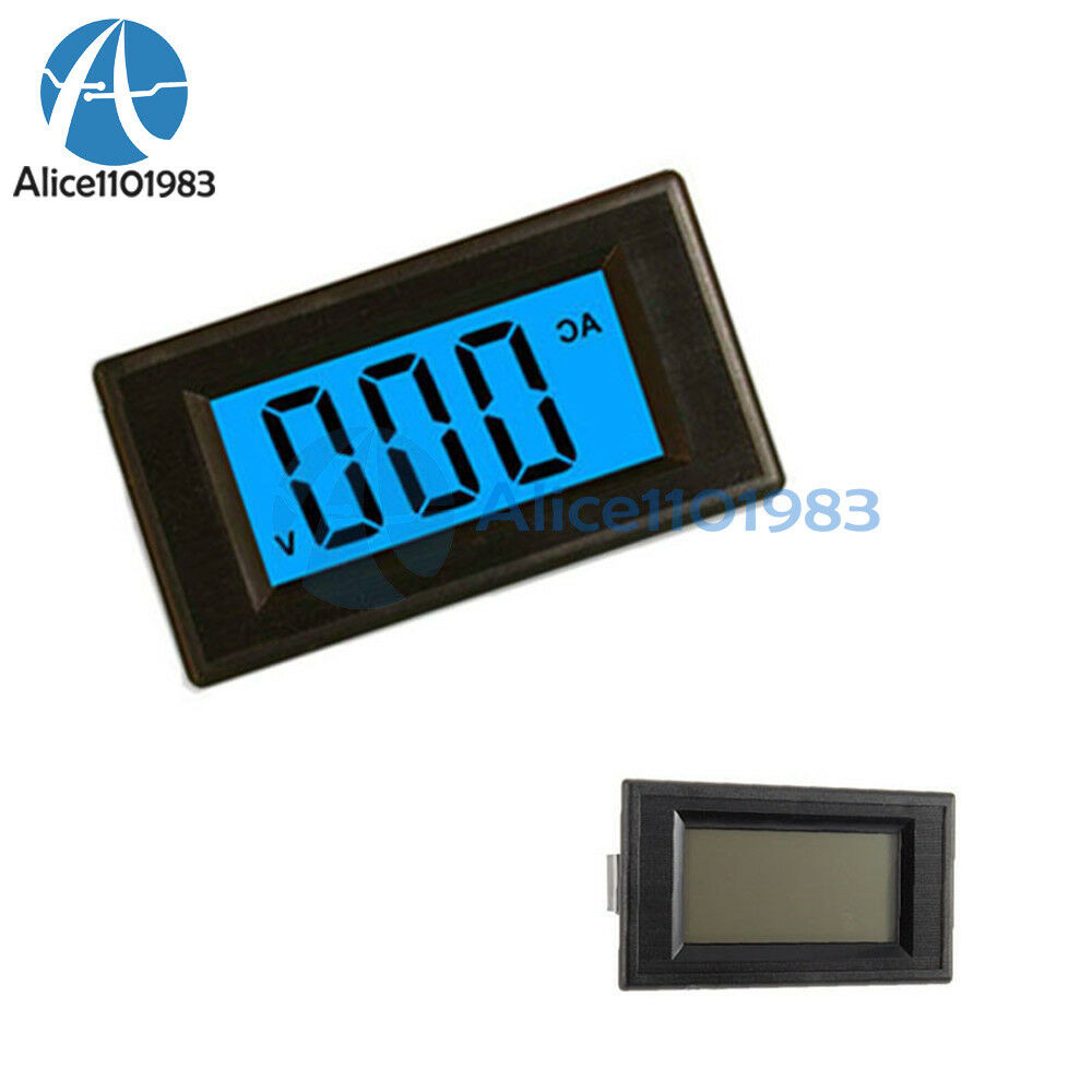 4-Wire 3 1/2 Digital Blue LCD AC 0-500V Volt Panel Meter Voltage Power Supply