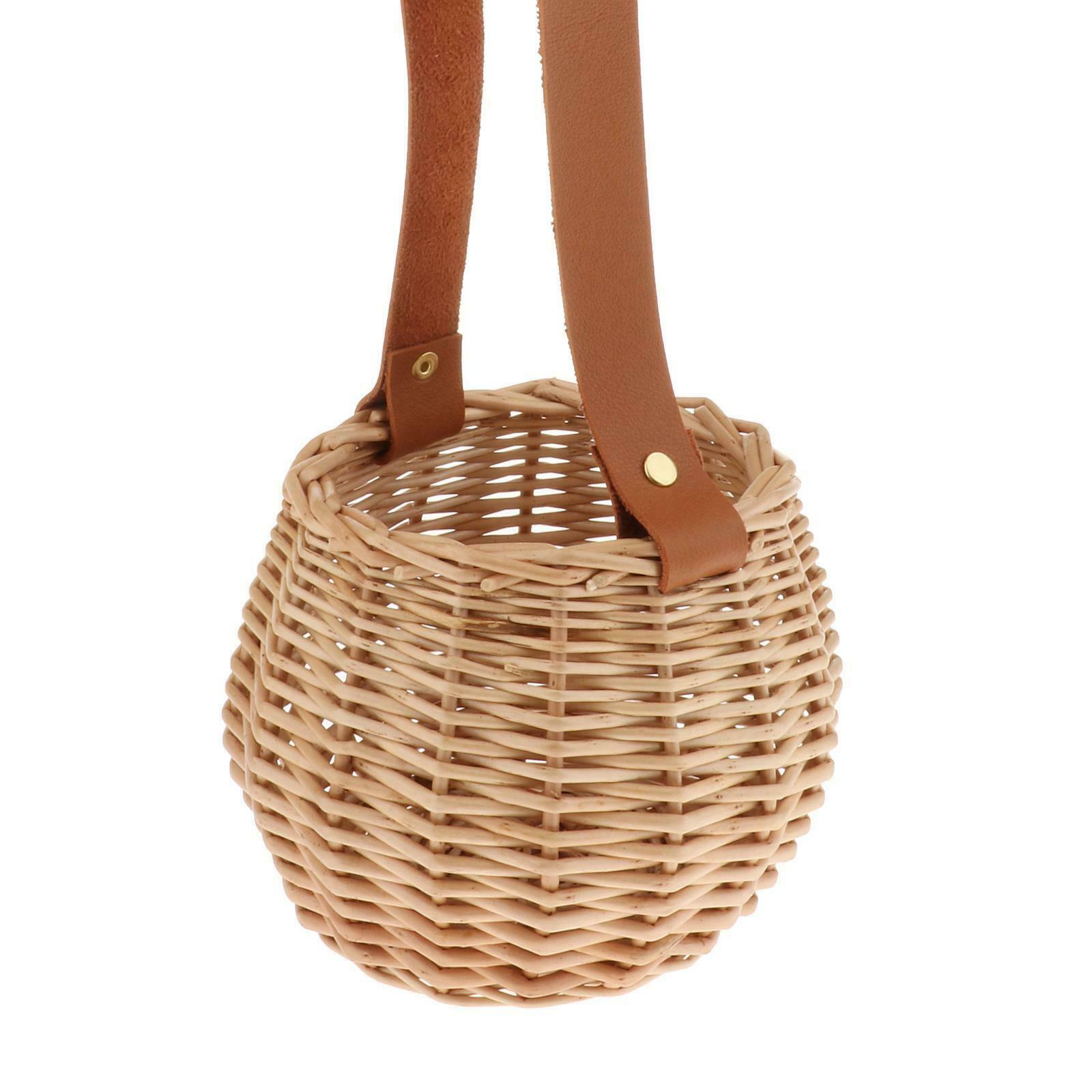 Rustic Handmade Woven Storage Basket Garden Flower Decorative Container