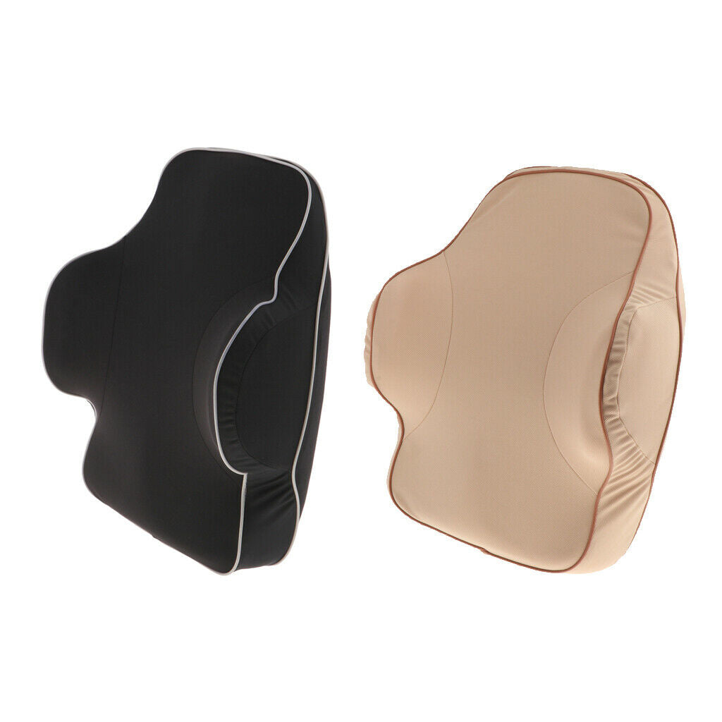 2pcs Car Memory Foam Lumbar Support Cushion Back Pillow for Office Chair