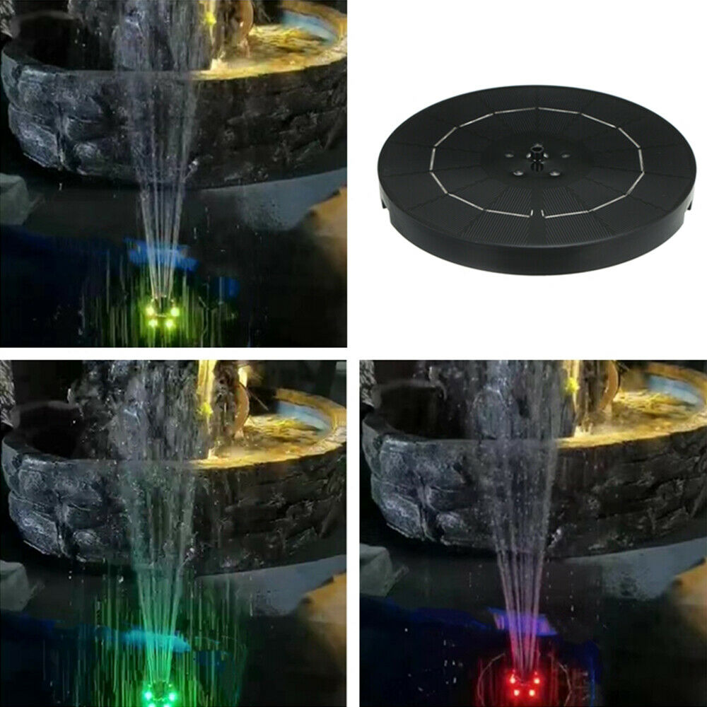Solar Fountain Pump with Colorful LED Light Solar Powered Water Fountain PuU169