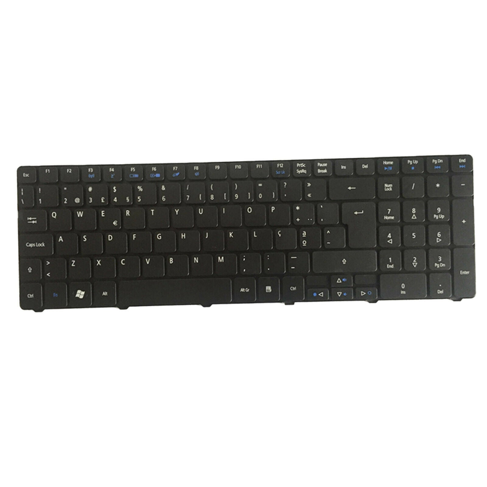 New Plastic Laptop Full Keyboard Portuguese Replace Black for Acer AS5741G