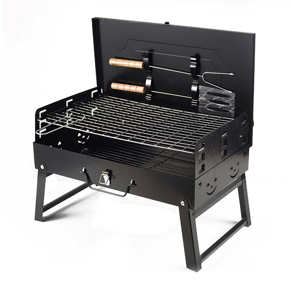 Charcoal BBQ Grill Folding Portable Barbecue Kabob Camping Patio Outdoor Picnic