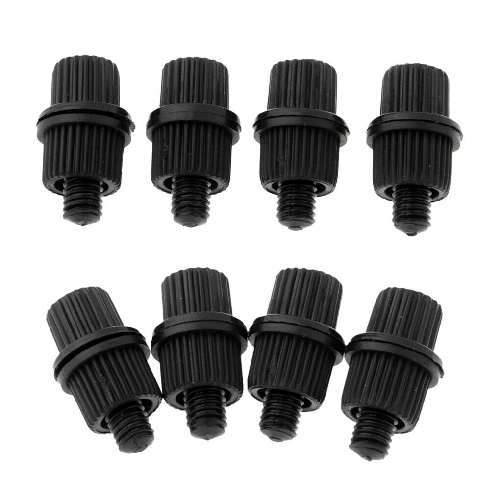 8 Pieces Motorcycles Black Nylon License Plate Frame Fastening Bolts Screws