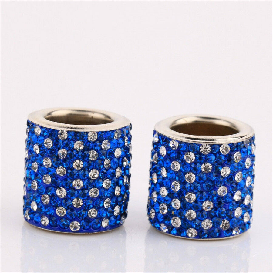 4 Pcs Stylish Classy White Rhinestone decorative Ring Car Interior Accessories