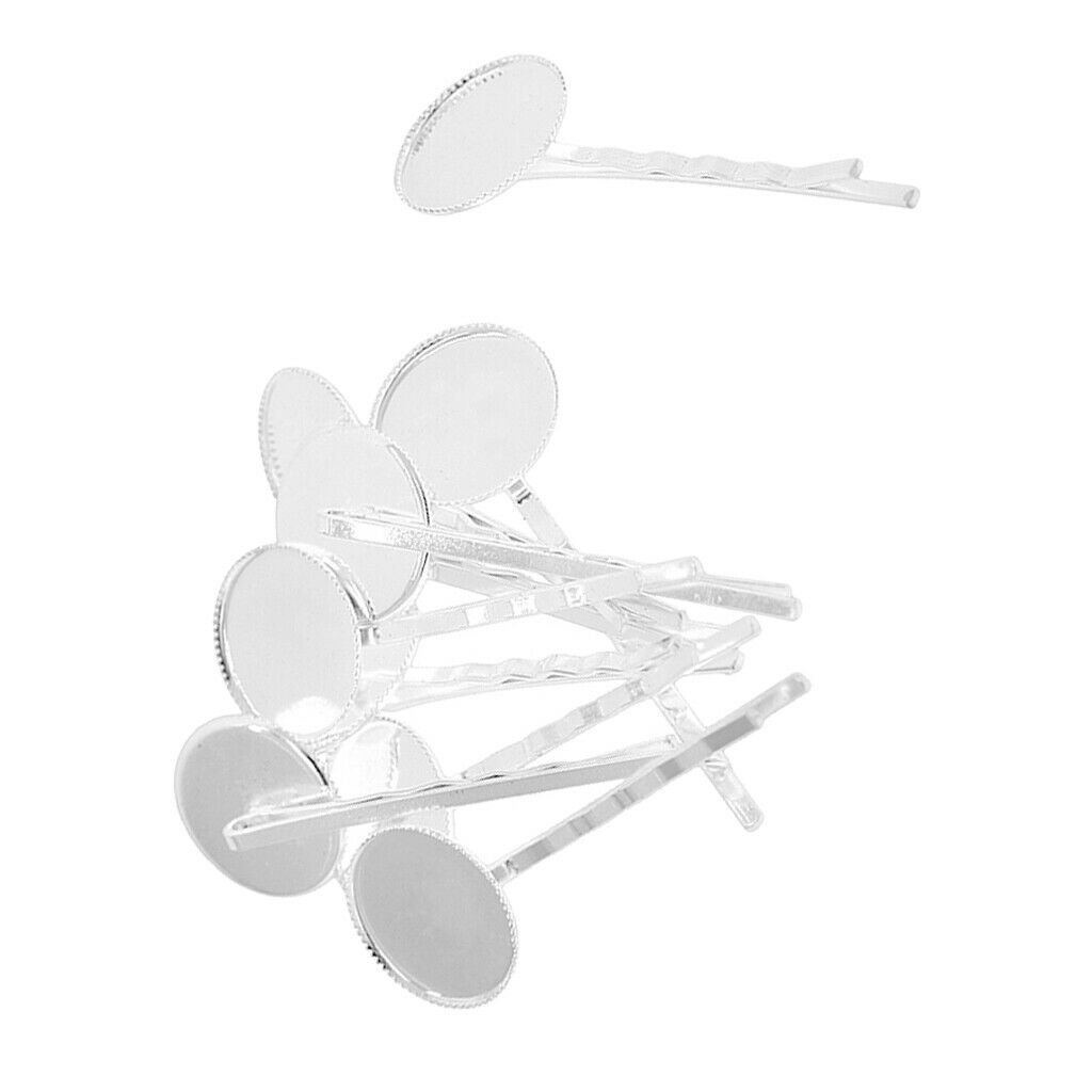 10 Pcs Hairpin Barrettes Hairpin Base Setting Cabochon Cameo Trays