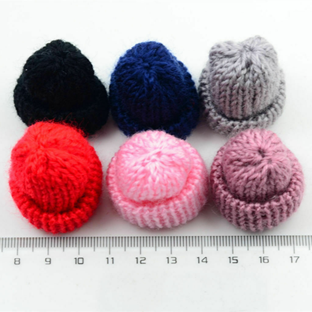 Lots 24 Handmade Knitting Wool Hat Caps for Craft Hair Accessories Ornaments