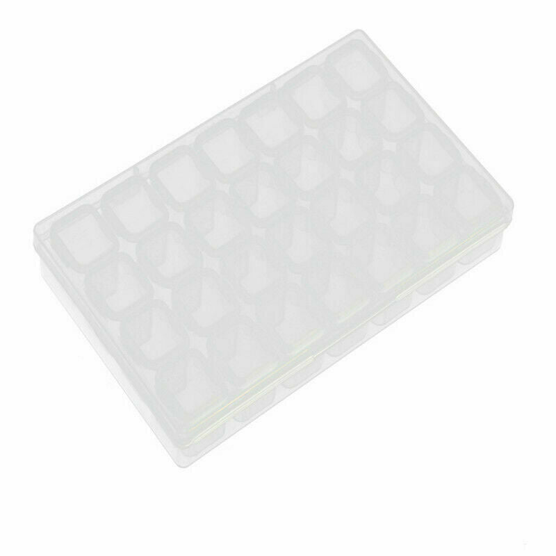 28 Slots Transparent Diamond Painting Embroidery Storage Box Accessory DIY Art