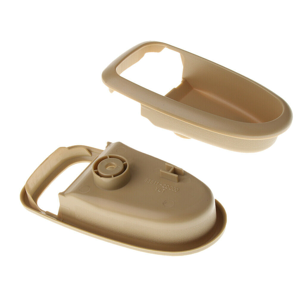 2pcs Car Inside Door Handle Cover Frame Trim for 01-07 Hyundai Elantra Beige