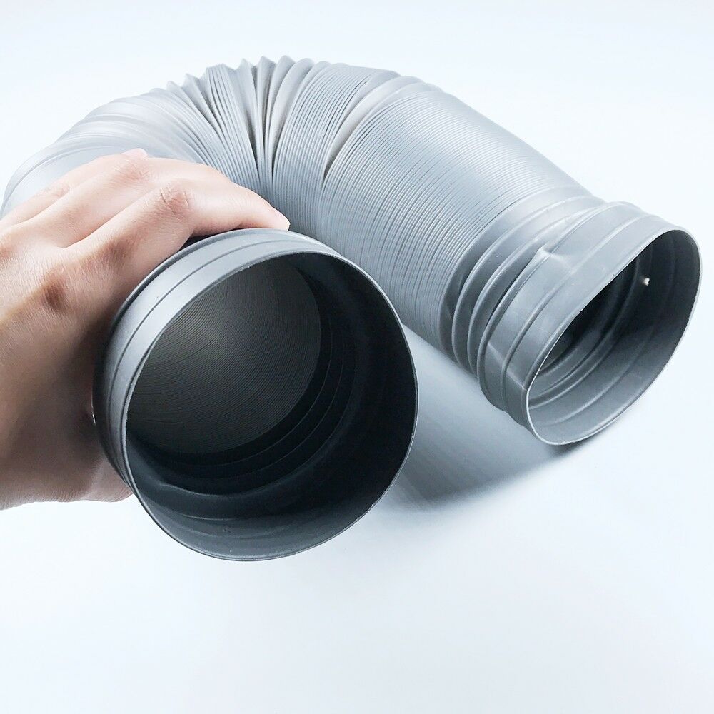 1PCS Air Ventilation Pipe for Roof Bath 2Mx100mm Grey Plastic Foldable Straight